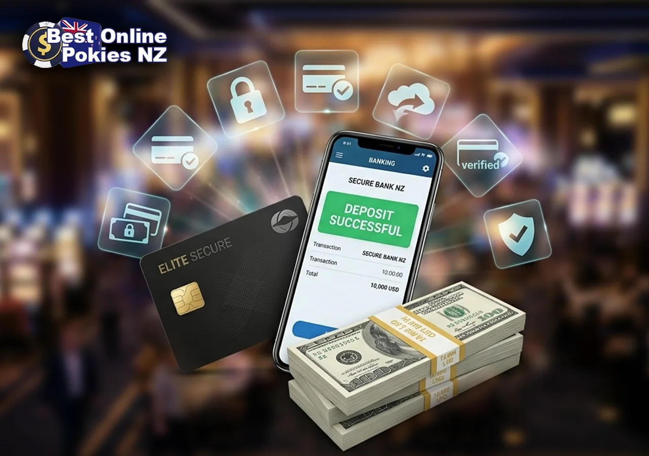 Secure banking options and payment methods for playing online pokies safely.